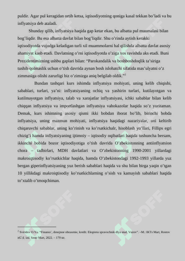 Inflyatsiya uning kelib chiqishi va ooqibatlari 4
