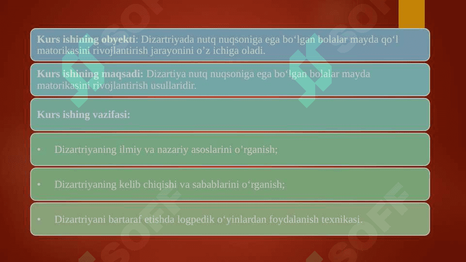 DIZARTIYA NUTQ NUQSONIGA EGA BOLALARNI  LOGOPEDIK TEKSHIRISH 4