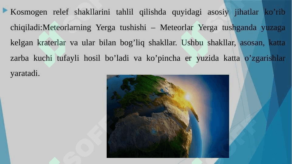 KOSMOGEN RELEF SHAKLLARINI TAHLIL QILISH 4