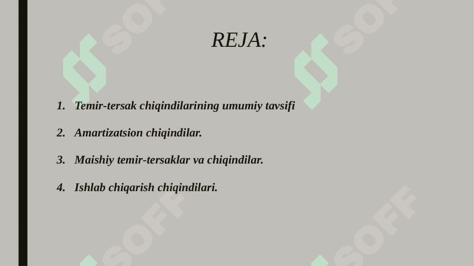 Rangi metallarning temir-tersak parchalari va chiqindilarini xalq xo'jaligida turli marka, sinf va navlarga bo'linishi 2