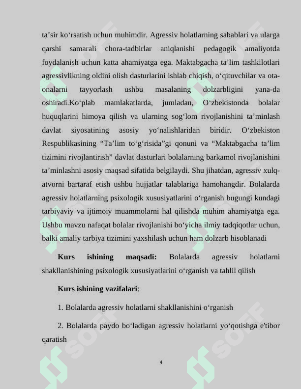 Maktabgacha yoshdagi bolalarda agressiv holatini shakllantirish 4