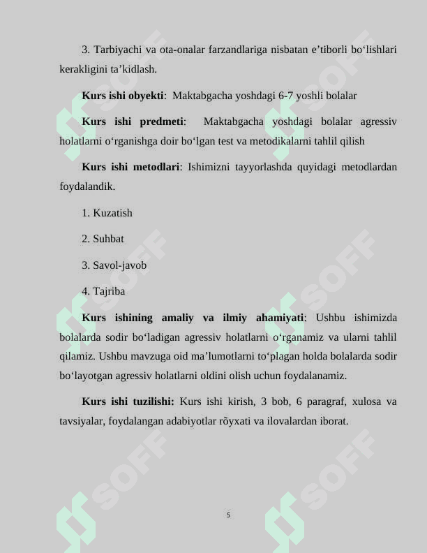 Maktabgacha yoshdagi bolalarda agressiv holatini shakllantirish 5