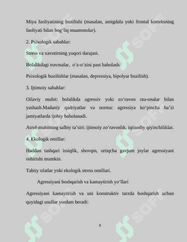 Maktabgacha yoshdagi bolalarda agressiv holatini shakllantirish 8