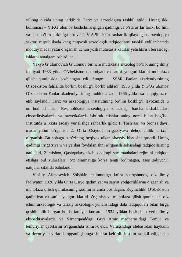 XX asrning 60-80-yillarida O'zbekistonda tarix fani 6