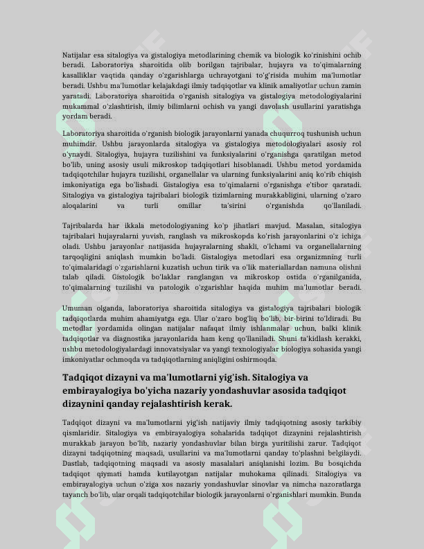 Sitalogiya embirayalogiya gistalogiyalar oʻrganish usullari 7
