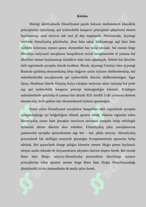 Filosofiyalıq oylaw rawajlanıwınıń tiykarģı basqıshları 2