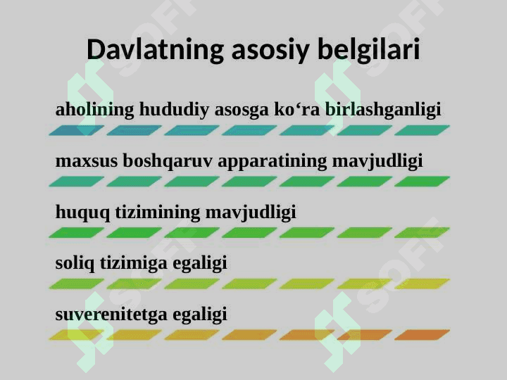 Davlat tushunchasi, mohiyati, belgilari. Davlat tipologiyasi 4