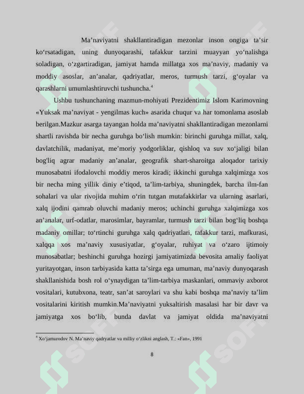 Tarixiy xotirani shakllantirishda ma’naviy omillarning o‘rni 8