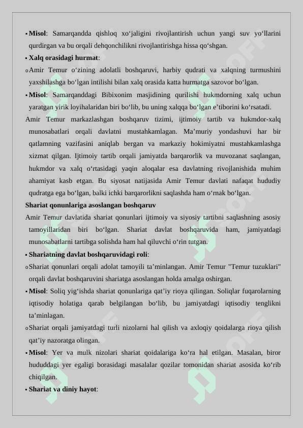 Amir Temur davlatida ijtimoiy tartibning o'rni 25 6
