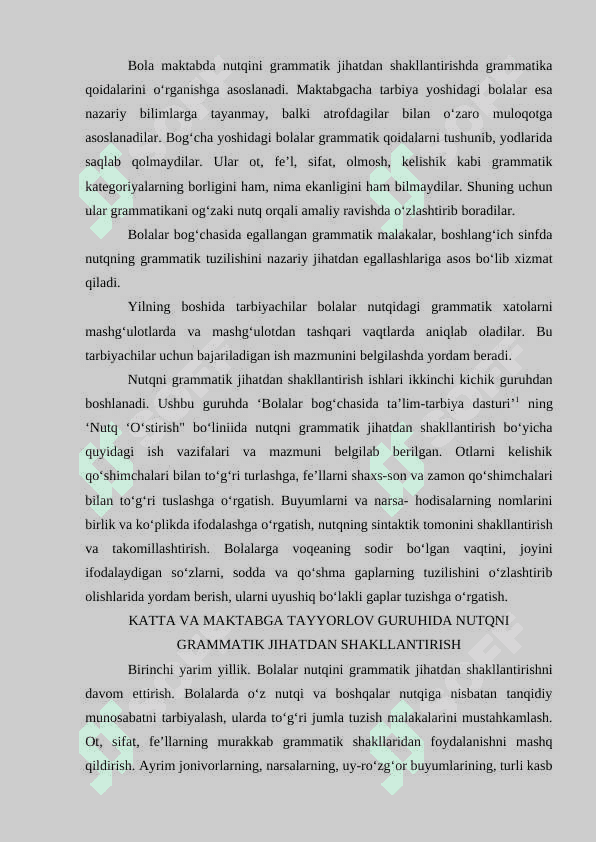 Maktabgacha yoshdagi bola nutqning grammatik shakillantirish metodikasi 4