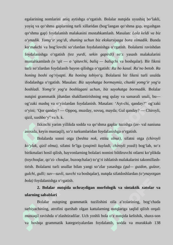 Maktabgacha yoshdagi bola nutqning grammatik shakillantirish metodikasi 5