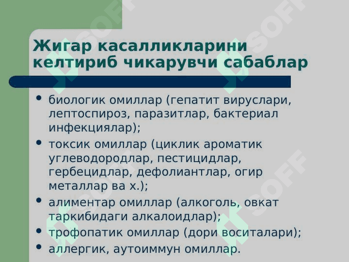 Жигар патофизиологияси . Jigar patofiziologiyasi 4
