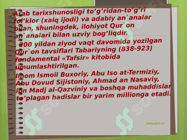 Musulmon o’yg’onish davri 6