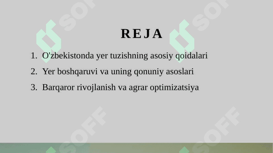 O'zbekiston Respublikasida yer tuzishning asosiy nizomi 2