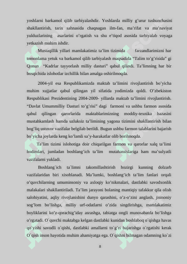 3-sinf ona tili va o’qish savodxonligi darslarida she’r oʻtish metodikasi. 8