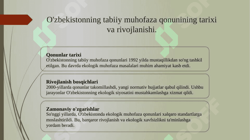 O'zbekiston Respublikasi "Tabiatni muhofaza qilish to'g'risida" gi qonuni mazmuni va ahamiyati 3