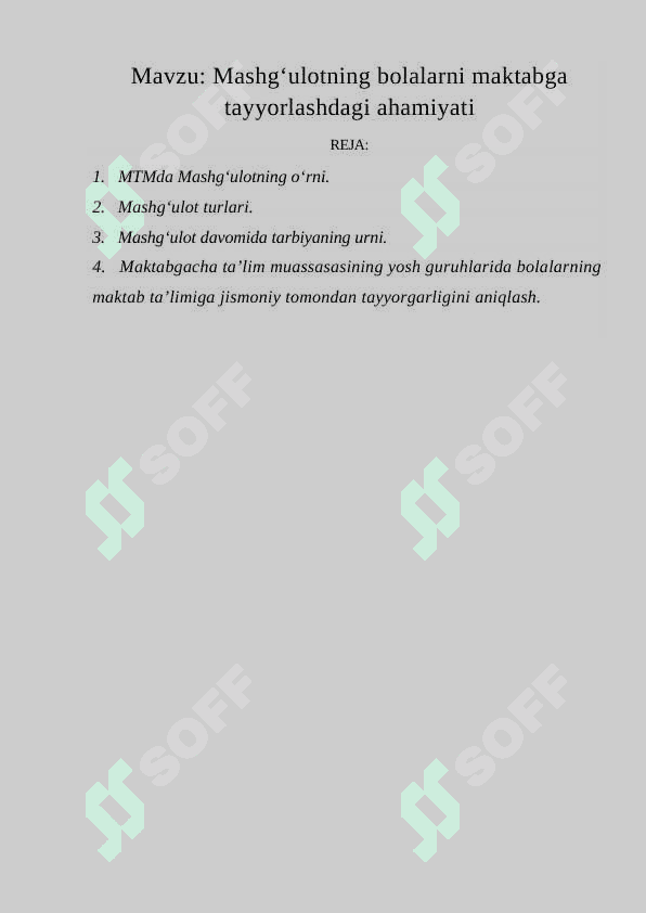 Mashgʻulotning bolalarni maktabga tayyorlashdagi ahamiyati 2