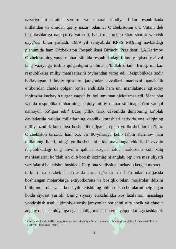O‘ZBEKISTON DAVLAT SUVERENITETINING E’LON QILINISHI 6