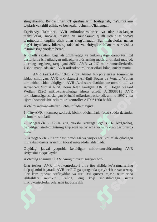 Kompyuter tashkil etish 1-Mustaqil ish "Kompyuterlar oilasi (ARM arxitekturasi)" 4
