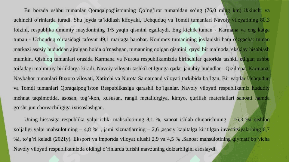 Navoiy viloyatining iqtisodiy-geografik tavsifi 3