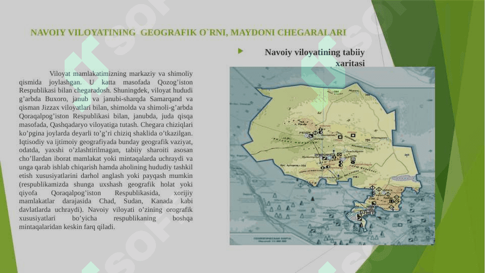 Navoiy viloyatining iqtisodiy-geografik tavsifi 5