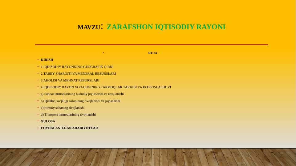 Zarafshon iatisodiy rayoni taqdimot 1
