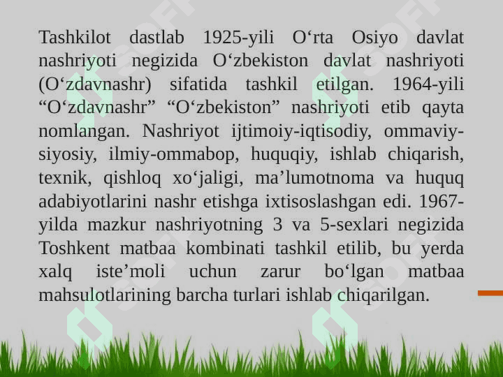 ISTIQLOL DAVRI ÒZBEK NASHRIDAGI YANGILANISHLAR 2