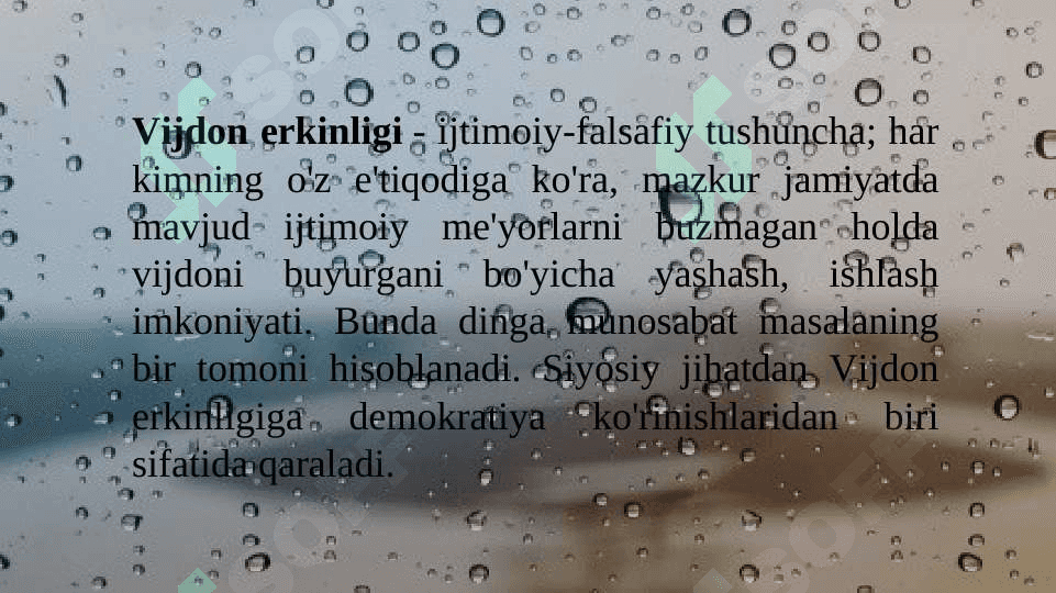 O'ZBEKISTONDA VIJDON ERKINLIGI 2