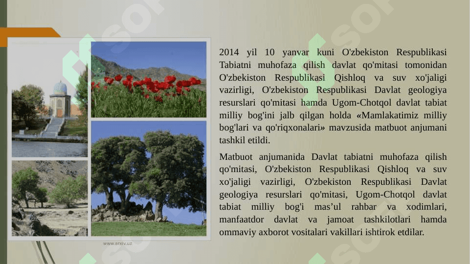 O'zbekiston respublikasidagi muhofaza etiladigan tabiiy hududlar va atrof muhofazasidagi o'rni 2