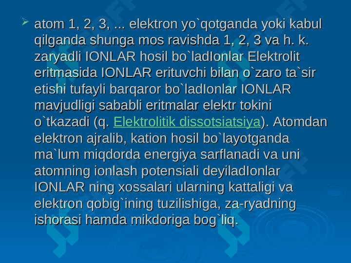 Noorganik Ionlarning ahamiyati va vazifasi 4
