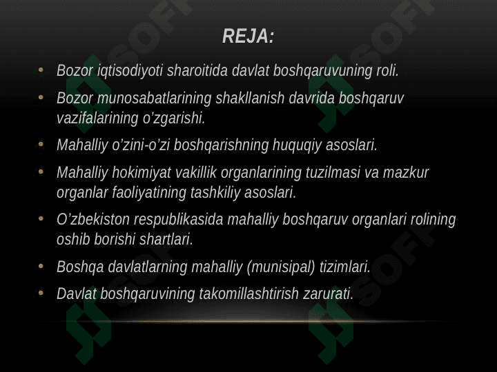 MUSTAQIL O‘ZBEKISTON DAVLATCHILIGI DAVLAT QURILISHI VA BOSHQARUVI 2