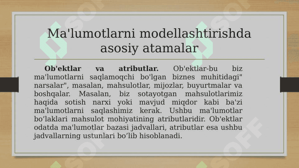 Maʻlumotlar modellari va maʻlumotlar bazasi modellari. Ierarxik maʼlumotlar modellari. Tarmoq maʻlumotlar modeli 3