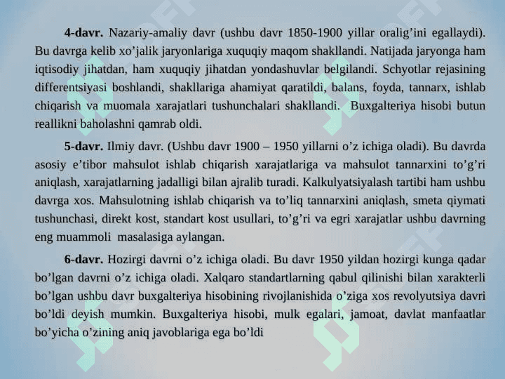 Moliyaviy va boshqaruv hisobi faniniga kirish 5