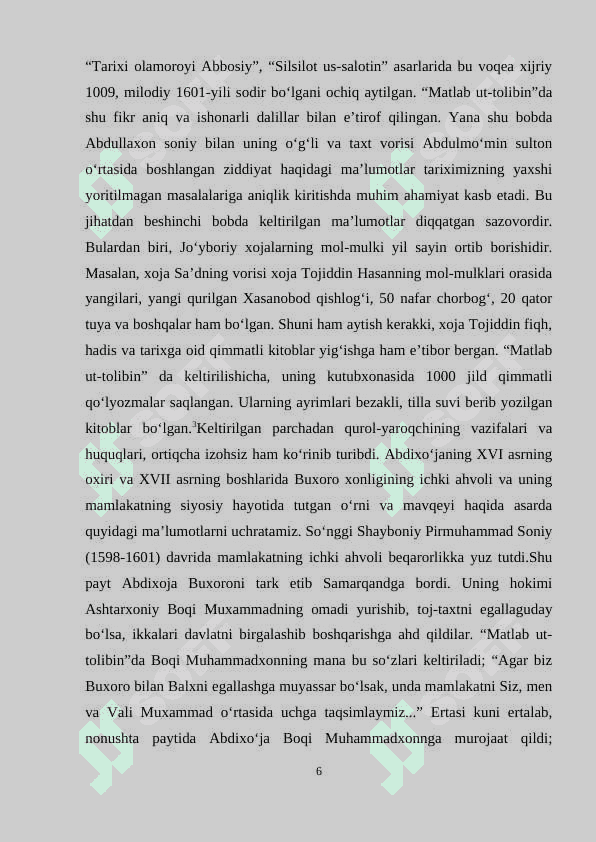 ASHTARXONIYLAR DAVRI TARIXIY MANBALARI 6