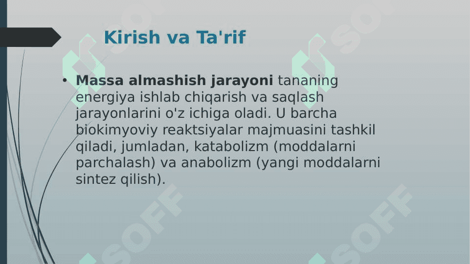 Massa almashish jarayoni 2