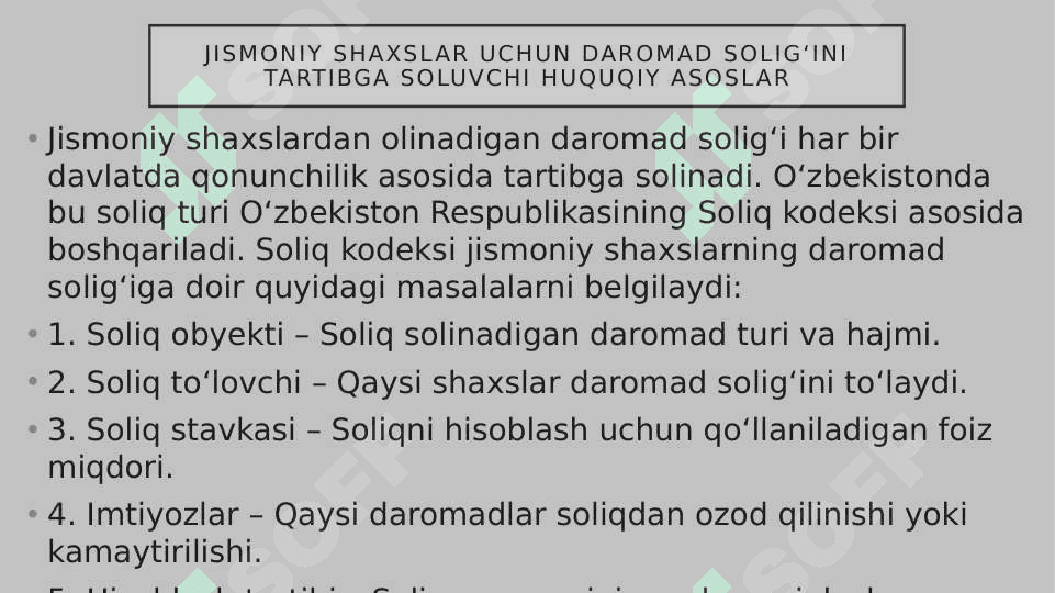 Jismoniy shaxslardan olinadigan daromad solig'i 4
