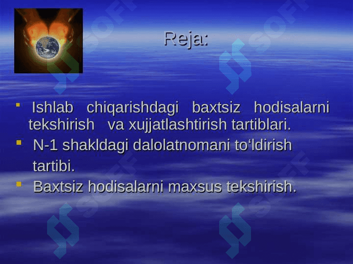 Ishlab chiqarishda sodir bo'ladigan baxtsiz xodisalar va kasb kasalliklari 2