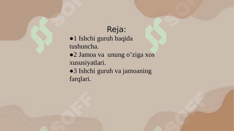 Ishchi guruh va jamoa tushinchalari. Ularning o’zaro farqlari 2