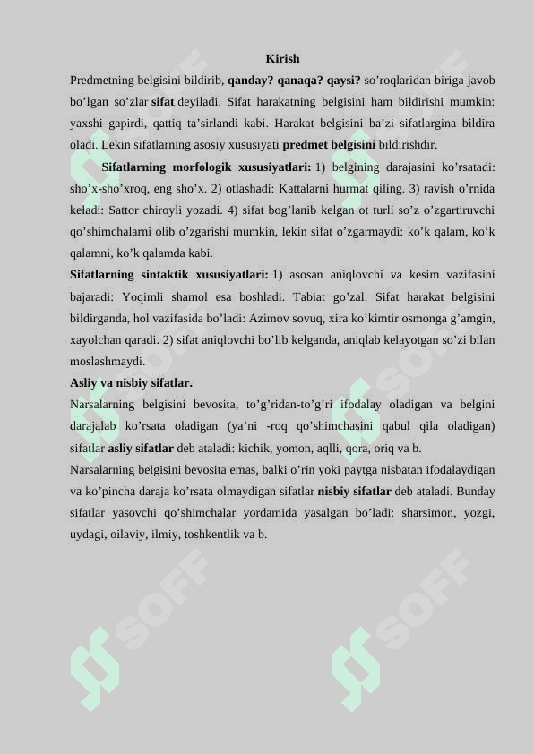 O’zbek tilida sifatlarning ma’noviy guruhlari 2