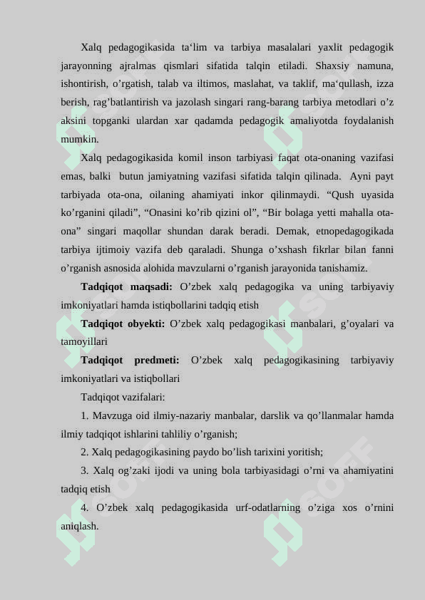 O’zbek xalq pedagogikasining imkoniyatlari va istiqbollari 3