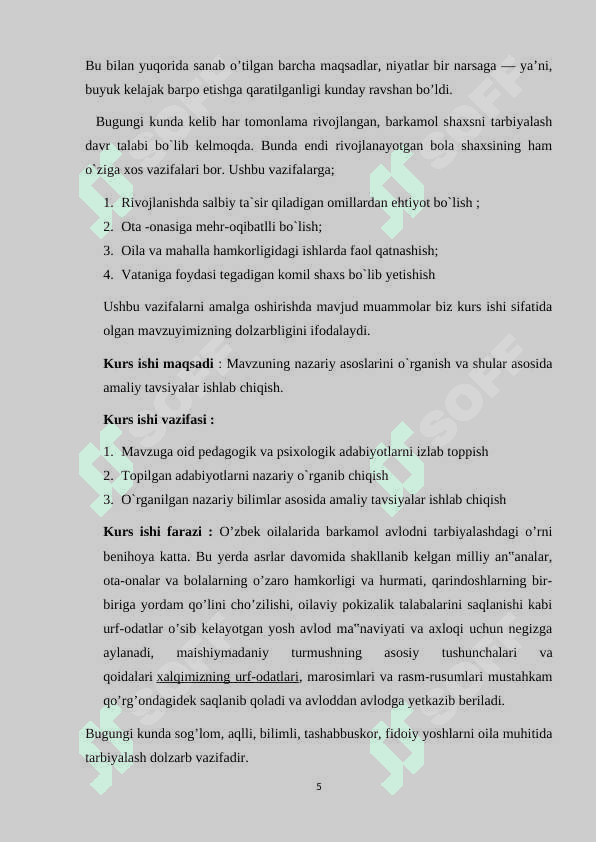 Bola shaxsi vazifalari 5