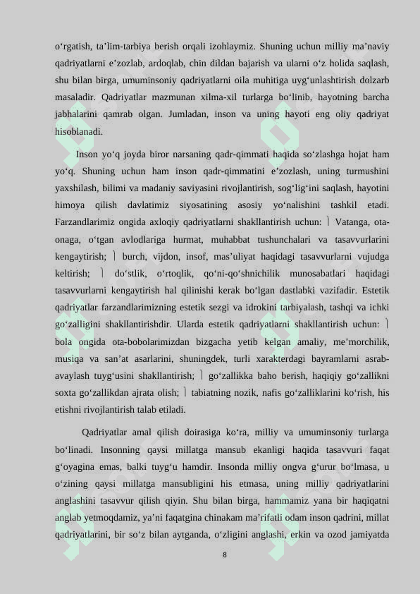 Bola shaxsi vazifalari 8