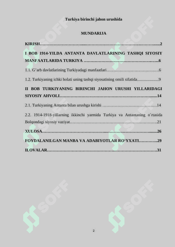 Turkiya birinchi jahon urushida 2