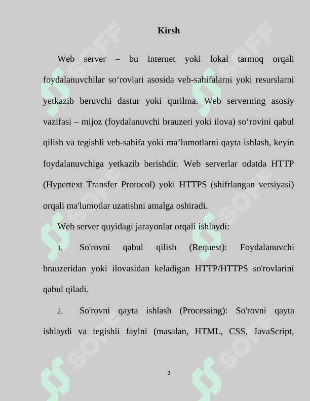 Web serverlarni boshqarish. Asosiy tushunchalar 3