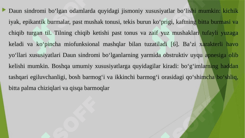 Daun sindromi 7