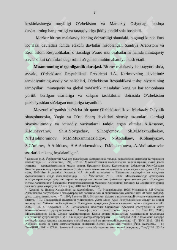 ERON – SAUDIYA ARABISTONI SIYOSIY VA IQTISODIY RAQOBATINING FORS KO’RFAZI XAVFSIZLIGIGA TA’SIRI 5