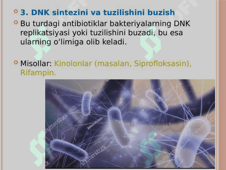 Bakteriyalarning antibiotiklarga chidamli shakllarini paydo bo`lish mexanizmlari 6