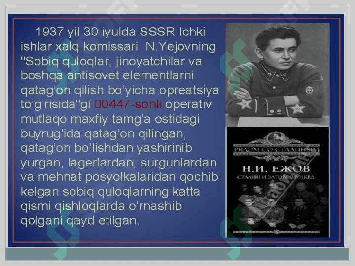 O`zbekistonda o`tkazilgan kollektivlashtrish siyosati 8