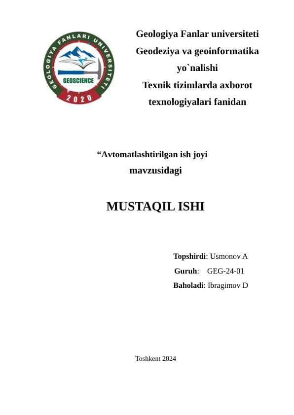 Avtomatlashtirilgan ish joyi 1