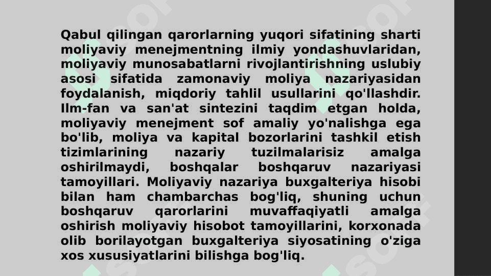 Moliyaviy qarorlar 8